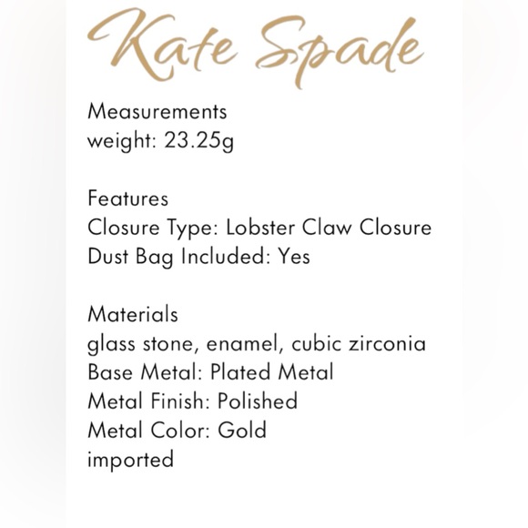 SOLD! NWT! KATE SPADE - Snowflake Charm Bracelet - Picture 5 of 5